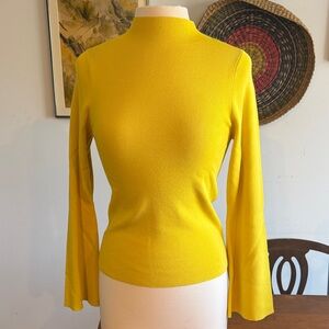 Bright Yellow Long Sleeve Top
